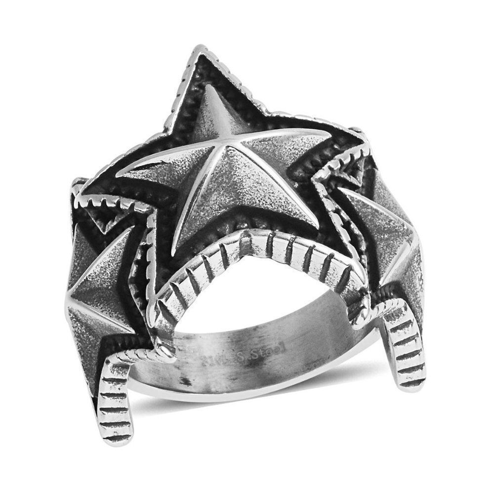 Black Oxidised Stainless Steel Ring Size 12